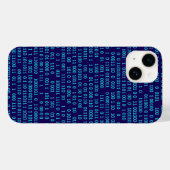Coques Case-Mate iPhone Système numérique binaire bleu (Verso (horizontal))