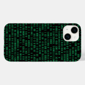 Coques Case-Mate iPhone Système numérique binaire vert (Verso (horizontal))