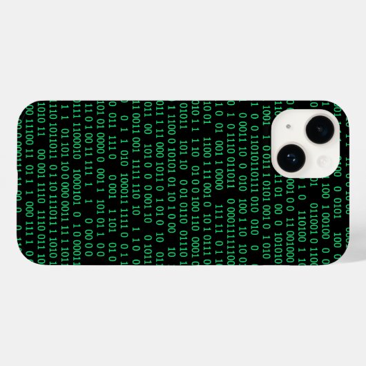 Coques Case-Mate iPhone Système numérique binaire vert (Verso (horizontal))