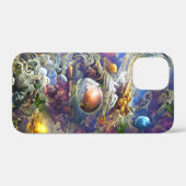 Coques Case-Mate iPhone Système solaire à galaxie violette (Verso (horizontal))