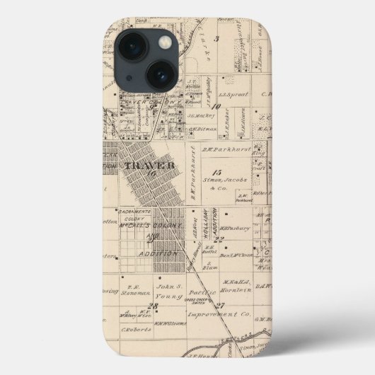 Coques Case-Mate iPhone T17S R23E Tulare County Section Map (Verso)