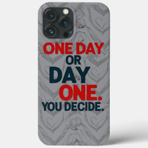 Case-Mate iPhone Case T-shirt de la citation motivationnelle "Un jour ou