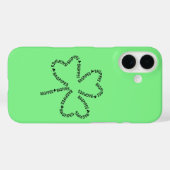 Coques Case-Mate iPhone T-shirt Shamrock de texte (Verso (horizontal))