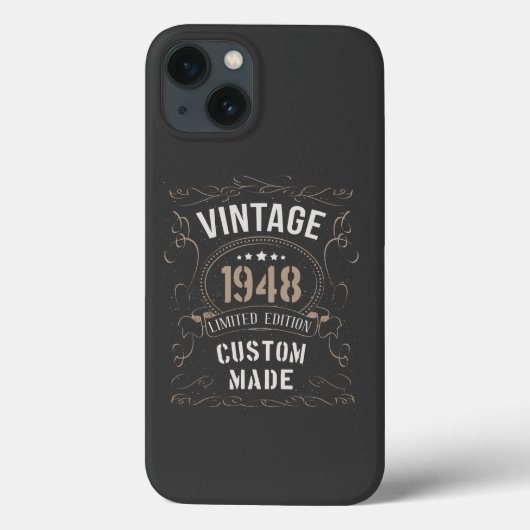 Coques Case-Mate iPhone T-Shirt sur mesure édition limitée vintage 1948 (Verso)