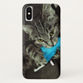 Coques Case-Mate iPhone Tabby Cat avec plume par Shirley Taylor (Dos)