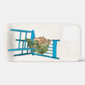 Coques Case-Mate iPhone Tabby Cat en Plante pointillé (Verso (horizontal))