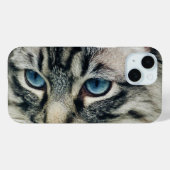 Coques Case-Mate iPhone Tabby Chat aux yeux bleus Gros plan (Verso (horizontal))