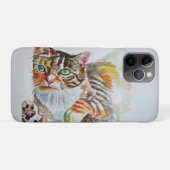Coques Case-Mate iPhone Tabby Chat chats art pour animaux domestiques Aqua (Dos (Horizontal))