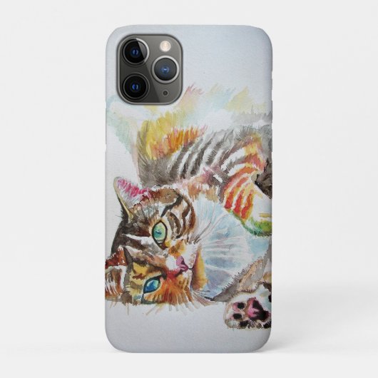 Coques Case-Mate iPhone Tabby Chat chats art pour animaux domestiques Aqua (Dos)