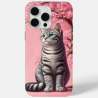 Tabby Chat Japonais Cerisier Fleur Kitten
