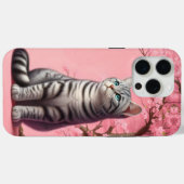 Coques Case-Mate iPhone Tabby Chat Japonais Cerisier Fleur Kitten (Verso (horizontal))