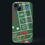 iPhone 13 Case Table Casino Craps avec chips et dés<br><div class="desc">Assurez-vous que Lady Luck est de votre côté avec ce tableau d'une table de craps de Chariklia Zarris. Les dés ont été jetés et sont collectés,  ainsi que tout pari perdu. Mettez cette action remplie imprimé sur votre mur aujourd'hui!</div>