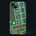 Etui iPhone 13 Table Casino Craps avec chips et dés<br><div class="desc">Assurez-vous que Lady Luck est de votre côté avec ce tableau d'une table de craps de Chariklia Zarris. Les dés ont été jetés et sont collectés,  ainsi que tout pari perdu. Mettez cette action remplie imprimé sur votre mur aujourd'hui!</div>