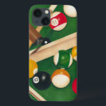 Coques Pour iPhone Table de billard Lifelike avec boules et craie<br><div class="desc">Faites-les monter avec ce tableau spectaculaire d'une table de billard de Jennifer Goldberger. Les boules ont l'air neuves, le feutre a l'air immaculé, et la craie a déjà été appliquée aux bâtons de repère. Accrochez-le à la maison ou offrez-le à un ami ou à un proche qui aime jouer au...</div>