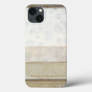 Etui iPhone 13 Tableau à panneaux décoratifs en couleurs neutre