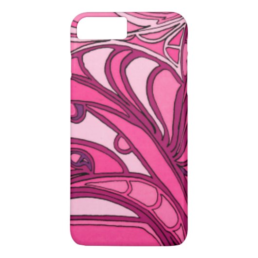 Coques Case-Mate iPhone Tableau Abstrait à panneau rose (Dos)