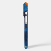 Coques Case-Mate iPhone Tableau Abstrait avec bleu jaune et orange (Verso / Gauche)