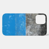 Coques Case-Mate iPhone Tableau abstrait bleu et blanc (Verso (horizontal))