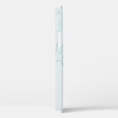 Coques Case-Mate iPhone Tableau abstrait bleu et blanc (Verso / Droite)