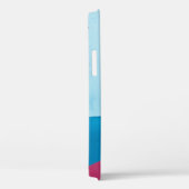 Coques Case-Mate iPhone Tableau abstrait bleu, rouge, rose et jaune (Verso / Droite)