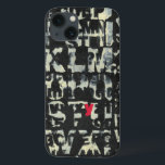 iPhone 13 Coque Tableau alphabétique de Norman Wyatt<br><div class="desc">Si vous aimez passer des examens de vision,  ce tableau est pour vous ! La lettre de l'alphabet anglais s'impose l'une sur l'autre,  les obscurcissant presque dans ce tableau de Norman Wyatt. La lettre Y se distingue grâce à sa coloration rose.</div>