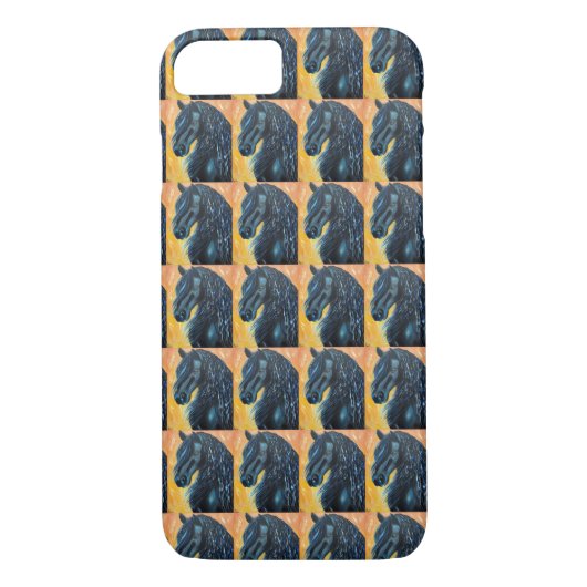 Coques Case-Mate iPhone Tableau de Cheval Noir (Dos)