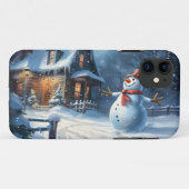 Coques Case-Mate iPhone Tableau de Snowman (Dos (Horizontal))