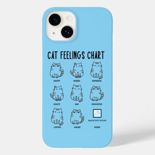Coques Case-Mate iPhone Tableau des sentiments du chat (Verso)