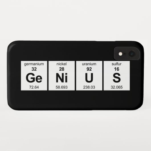 Coques Case-Mate iPhone Tableau périodique de génie (Dos (Horizontal))