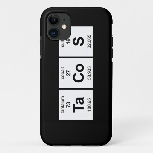 Coques Case-Mate iPhone Tableau périodique de tacos (Dos)