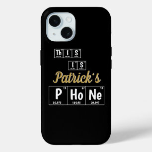 Coque Pour iPhone 15 Tableau périodique personnalisé des éléments Chimi
