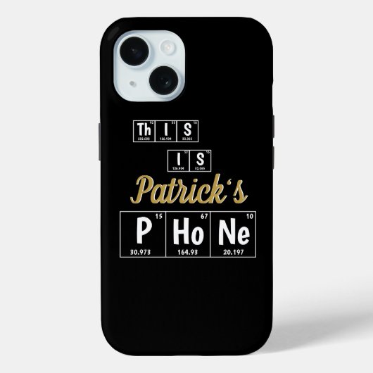 Coques Case-Mate iPhone Tableau périodique personnalisé des éléments Chimi (Verso)