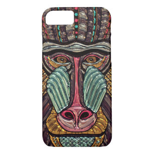 Case-Mate iPhone Case Tabouret en verre vissé babouin art animal africai