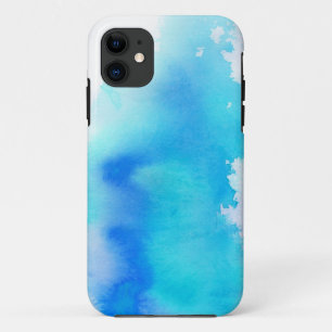 Case-Mate iPhone Case Tache bleue, peint à la main abstrait d'aquarelle