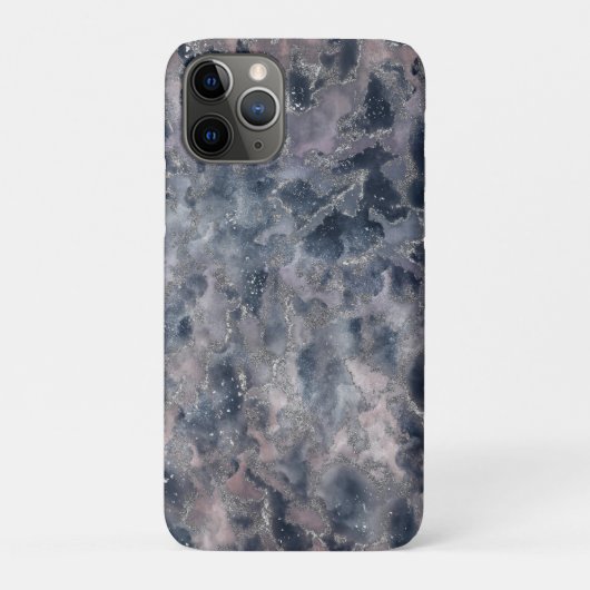 Coques Case-Mate iPhone Tache d'aquarelle abstraite rose et bleu pâle (Dos)