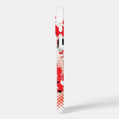 Coques Case-Mate iPhone Tache de peinture rouge, blanche et noire abstrait (Verso / Gauche)