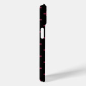 Coques Case-Mate iPhone Taches de polka mûre sur fond noir (Verso / Droite)