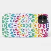 Coques Case-Mate iPhone Taches léopards arc-en-ciel (Dos (Horizontal))