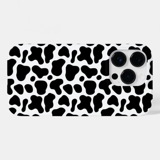 Coques Case-Mate iPhone taches noires et blanches, motif de vache (Verso (horizontal))