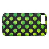 Coques Case-Mate iPhone Taches vertes à pois délavées (Dos (Horizontal))