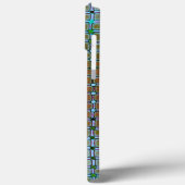 Coques Case-Mate iPhone Taches vertes de museau sous grille rustique (Verso / Gauche)