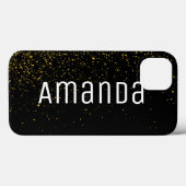 Coques Case-Mate iPhone Tachetée d'or (Verso (horizontal))