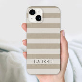 Coques Case-Mate iPhone Tailles beiges rustiques Monogrammes