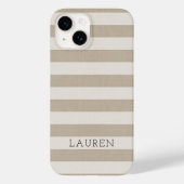 Coques Case-Mate iPhone Tailles beiges rustiques Monogrammes (Verso)