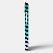 Coques Case-Mate iPhone Tailles turquoise ondulées (Verso / Gauche)