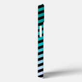 Coques Case-Mate iPhone Tailles turquoise ondulées (Verso / Droite)