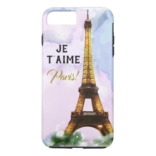 Coques Case-Mate iPhone T'aime Paris de Je, j'aime Paris. Tour Eiffel (Dos)