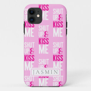 Case-Mate iPhone Case Tais-toi et embrasse-moi Typographie Monogramme ro