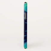 Coques Case-Mate iPhone TALISMAN BLEU MONOGRAMME Bleu sarcelle, blanc tur (Dos/Droite)