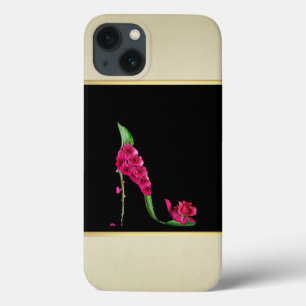 Etui iPhone Case-Mate Talons Fleur Élégants Modernes Féminins, Noir, Crè